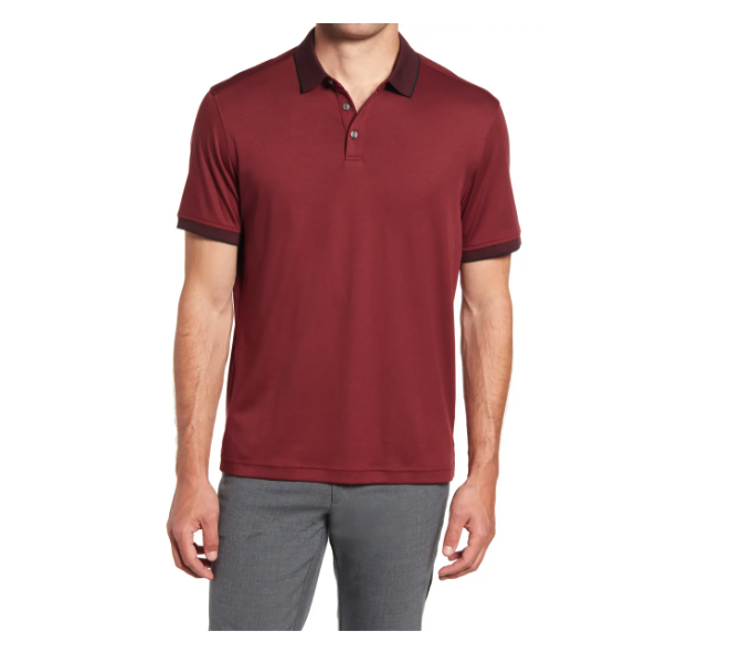 Nordstrom Short Sleeve Tipped Polo. Image via NOrdstrom.
