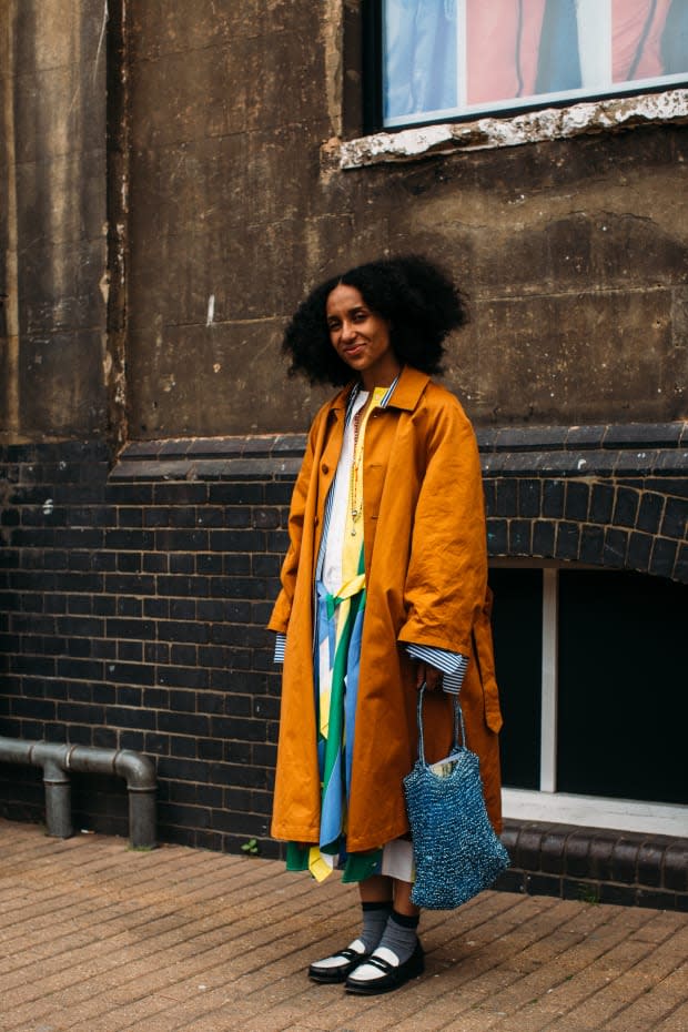 <p>On the street at London Fashion Week Men's. Photo: Imaxtree</p>