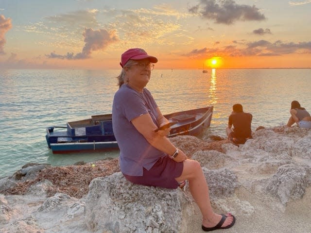 Morgan at sunset on the Florida Keys.