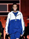 Winnie Harlow walks the runway at the Tommy Hilfiger show during London Fashion Week. (Getty Images)