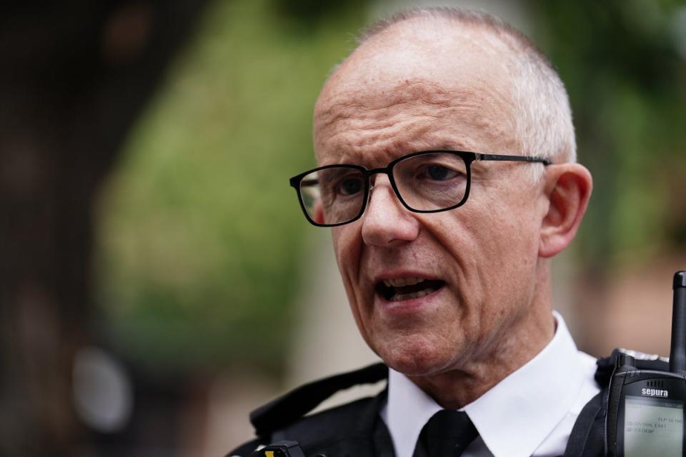 Metropolitan Police Commissioner Sir Mark Rowley (PA) (PA Wire)