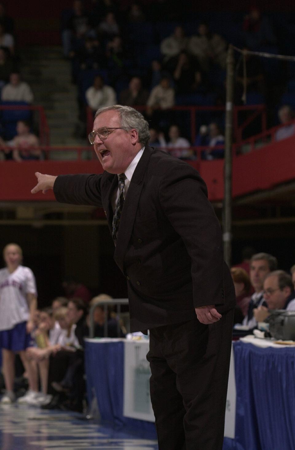 Our Lady of Lourdes girls basketball coach Brian Giorgis. 3/3/2001