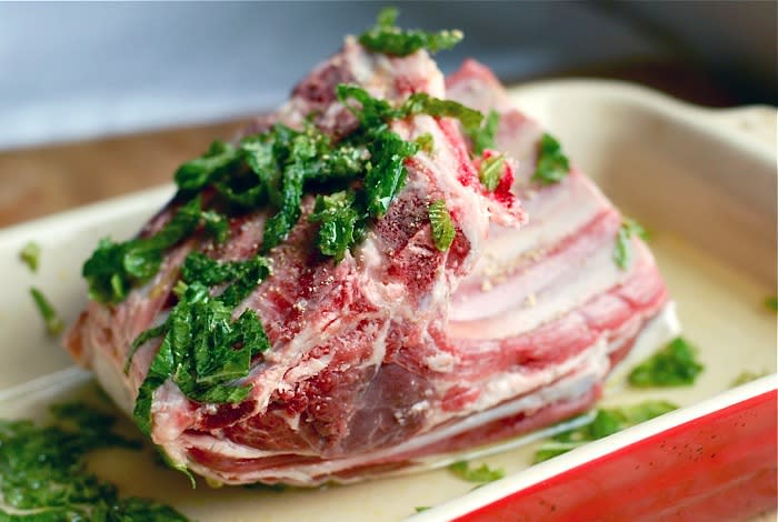 Classic Roast Lamb Shoulder with Mint