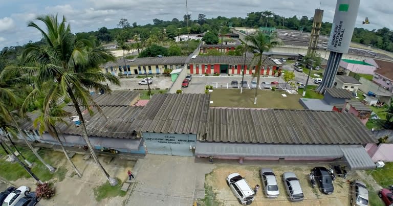 Aerial view of the Penitentiary Complex Anisio Jobim located near Manaus, Amazonia state, Brazil