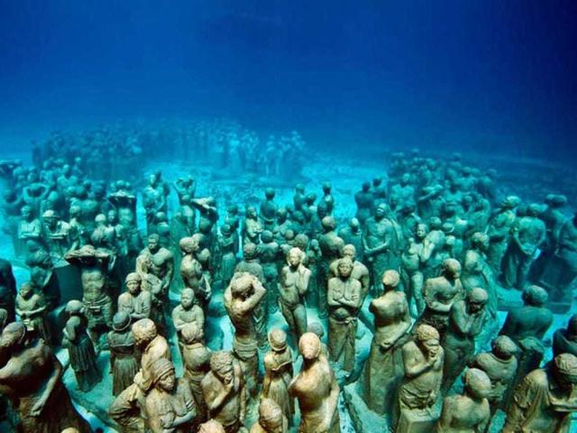 Ghostly new figures come to world's first underwater gallery in