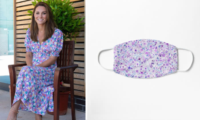 purple floral kate middleton