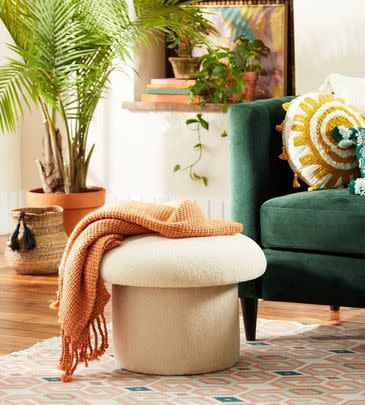 And! A darling stool (a toadstool, if you will) that simply BELONGS in any cozy work space
