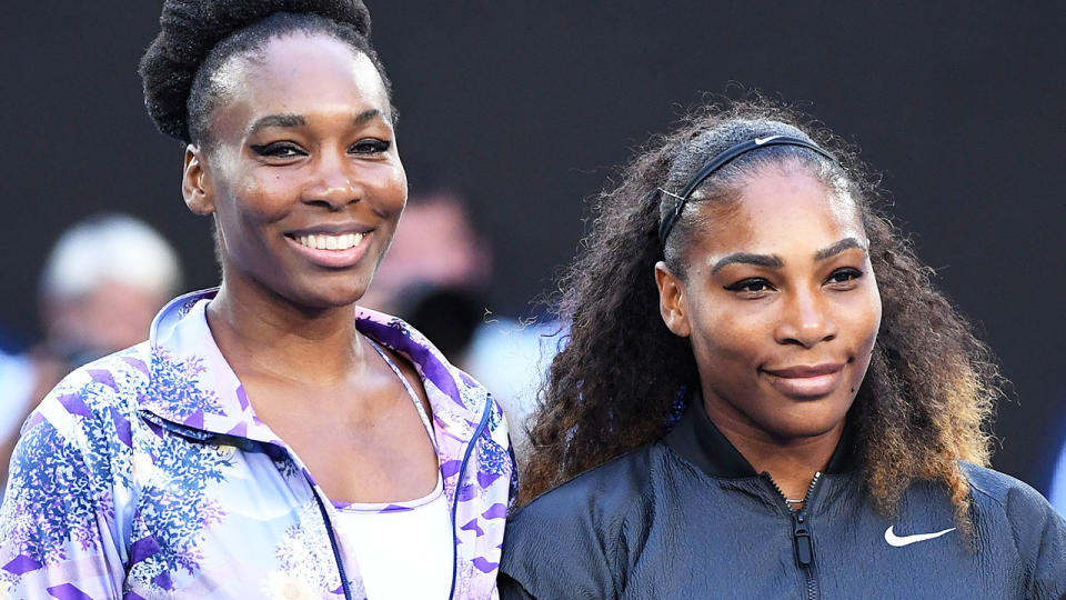 Venus and Serena Williams, pictured here at the Australian Open in 2017.