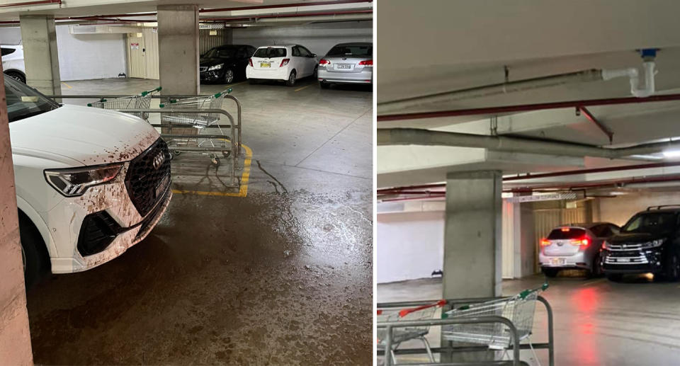 A picture of the fixed pipe in the Sydney car park. 