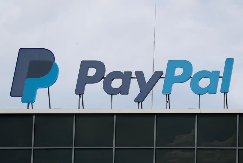 The German headquarters of PayPal is pictured at Europarc Dreilinden business park south of Berlin in Kleinmachnow