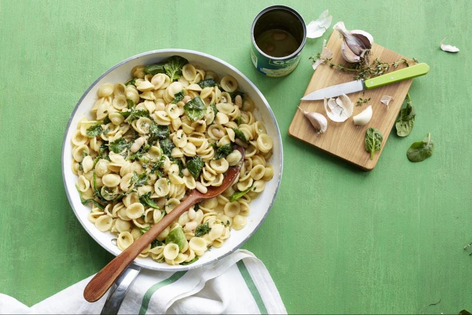 Orecchiette with White Beans and Spinach