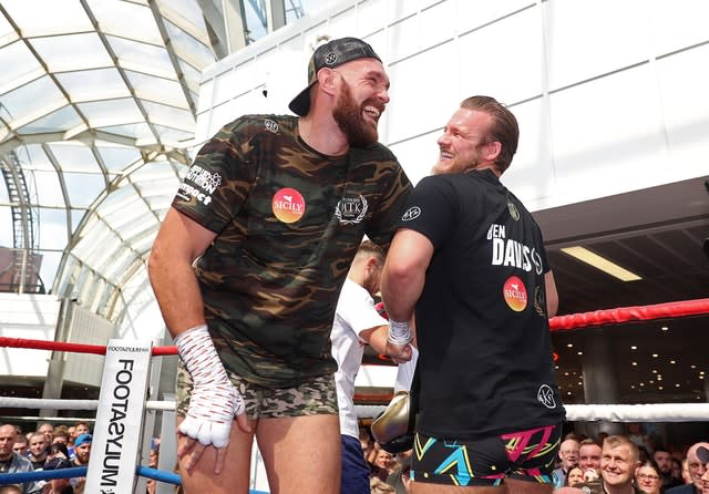 Tyson Fury and trainer Ben Davison, right, had an amicable split in December