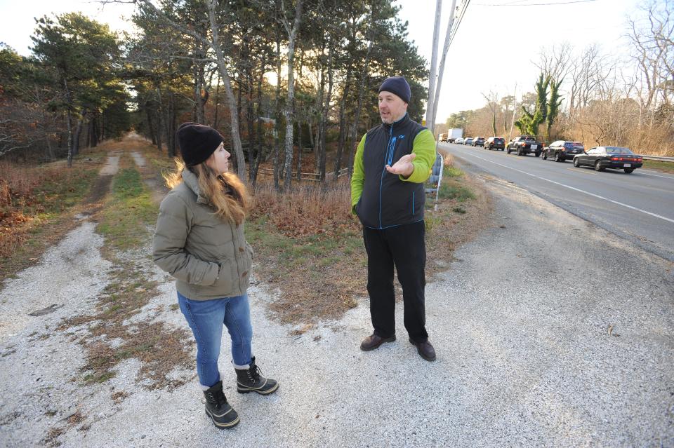 Rebecca and Peter Noble expressed concerns in 2018 over the proposed Cape Cod Rail Trail extension that would run behind their Wellfleet home and end at Route 6. Since then, the state proposal has been put on hold.