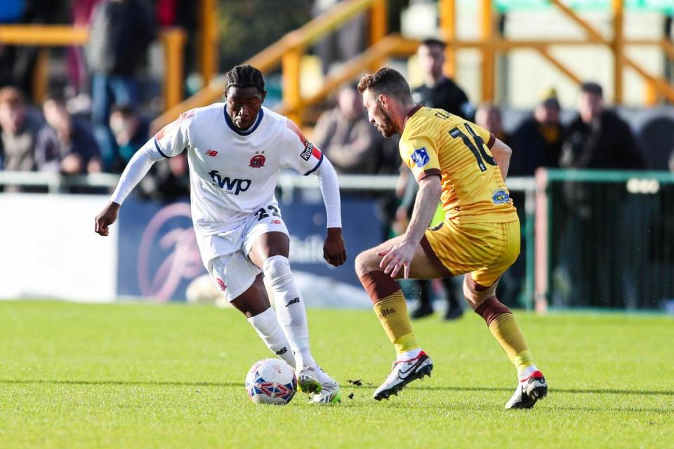 Khumbeni in action for Fylde earlier this season <i>(Image: PA)</i>