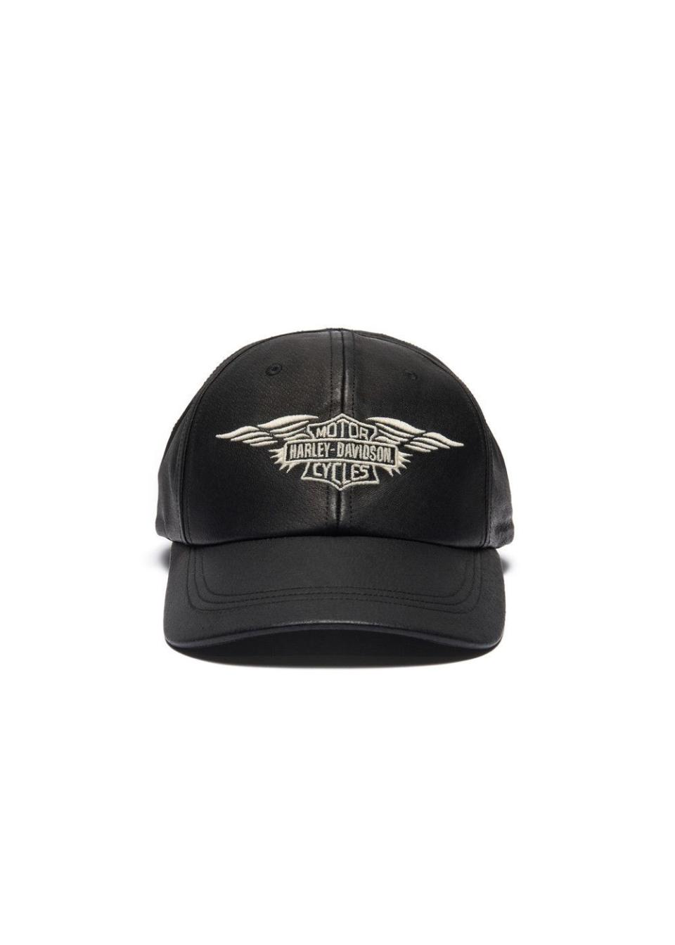 <p><a href="https://go.redirectingat.com?id=74968X1596630&url=https%3A%2F%2Fcollections.harley-davidson.com%2Fproduct%2Foriginals-silver-wing-leather-cap&sref=https%3A%2F%2Fwww.esquire.com%2Fstyle%2Fa45414310%2Fh-d-collections-by-harley-davidson-are-a-go-to-weekend-wardrobe%2F" rel="nofollow noopener" target="_blank" data-ylk="slk:Shop Now;elm:context_link;itc:0;sec:content-canvas" class="link ">Shop Now</a></p><p>Silver Wing Leather Cap</p><p>harley-davidson.com</p>