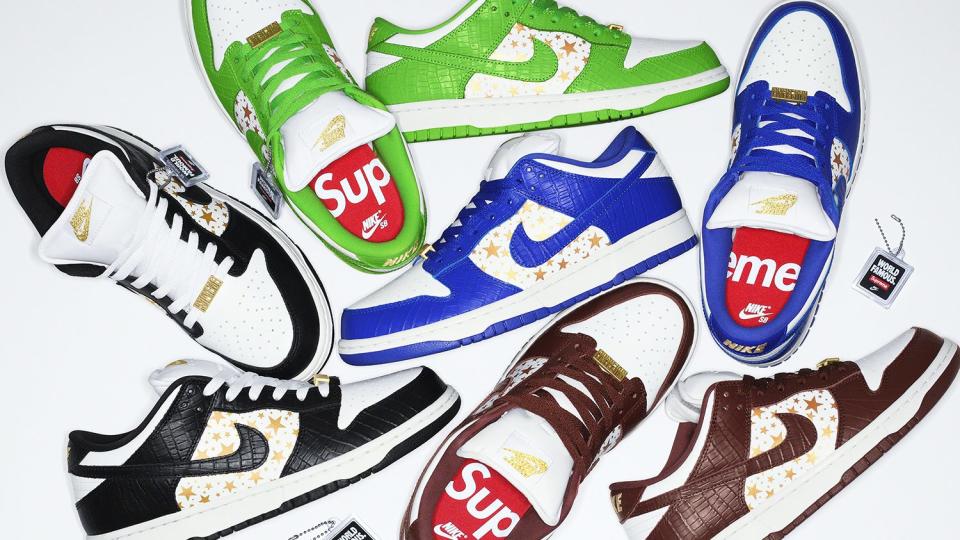 The Supreme x Nike SB Dunk Low collection. - Credit: Courtesy of Supreme