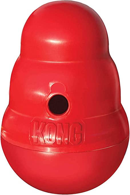 kong wobbler interactive treat dispensing dog toy