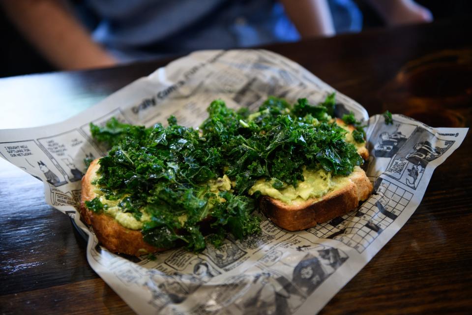 Vibe avocado toast at Vibe Gastropub in downtown Fayetteville.