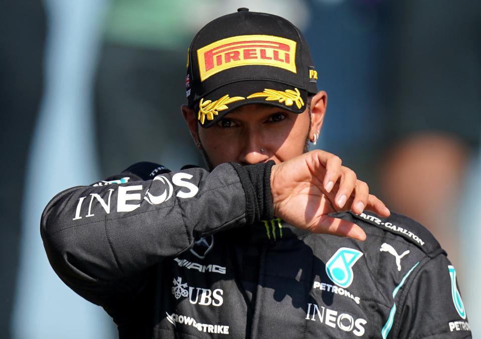 Lewis Hamilton spoke of being ‘devastated’ following the incident (Tim Goode/PA) (PA Wire)