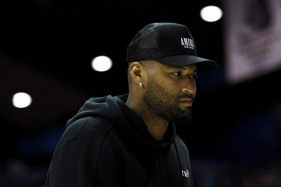 Los Angeles Lakers center DeMarcus Cousins allegedly threatened his ex-girlfriend. (Getty Images)