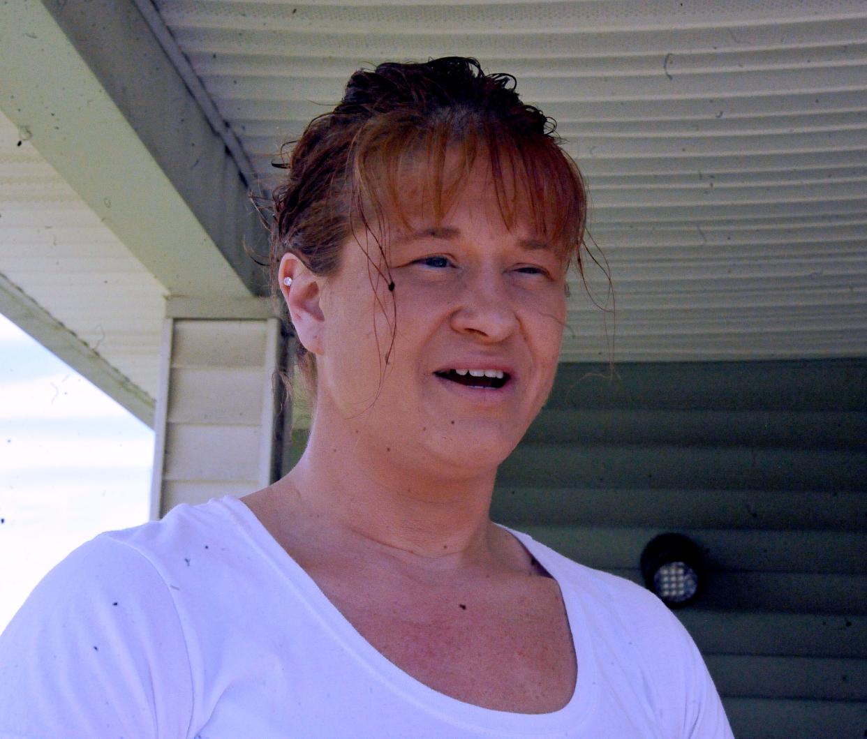 Rachel White-Ware of Holmesville describes how neighbors are supporting each other.