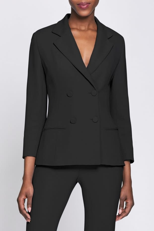 <p>Cushnie Black Double-Breasted Jacket, $319, <a href="https://www.cushnie.com/collections/jackets/products/black-double-breasted-jacket" rel="nofollow noopener" target="_blank" data-ylk="slk:available here;elm:context_link;itc:0;sec:content-canvas" class="link ">available here</a>.</p>
