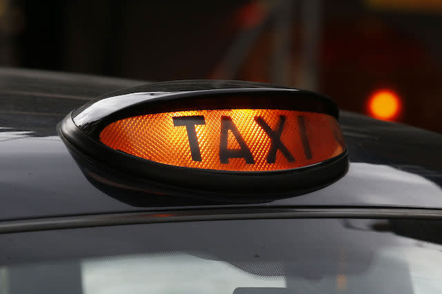 A London black cab taxi drives along Ecclestone Street in Westminster, London. PRESS ASSOCIATION Photo. Picture date: Monday August 11, 2014.  Photo credit should read: Jonathan Brady/PA Wire 