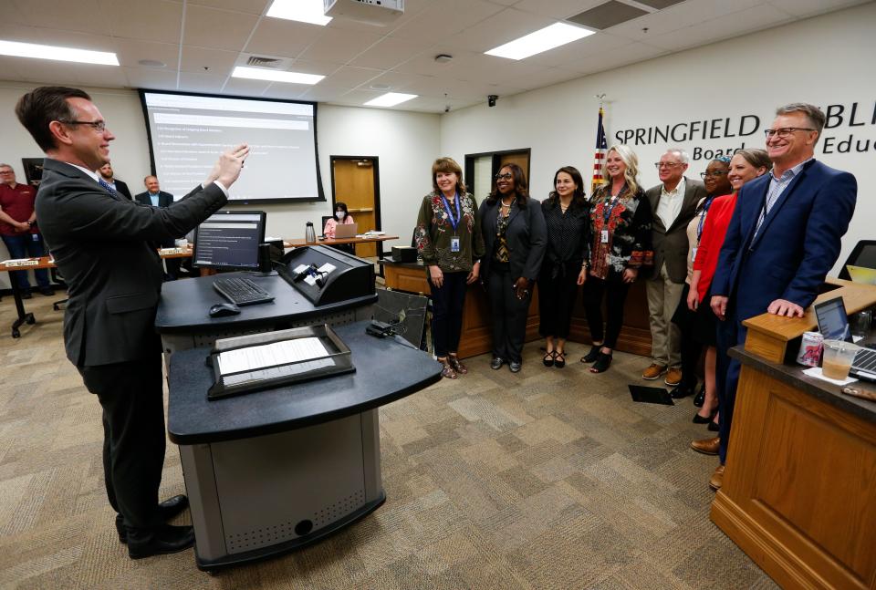 There has been significant turnover of the Springfield school board since Superintendent Grenita Lathan's hiring was announced in spring 2021. Three new members were elected in 2021 and two in 2022.