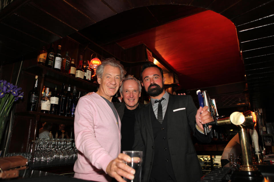 Actor Ian McKellen at his Limehouse pub The Grapes