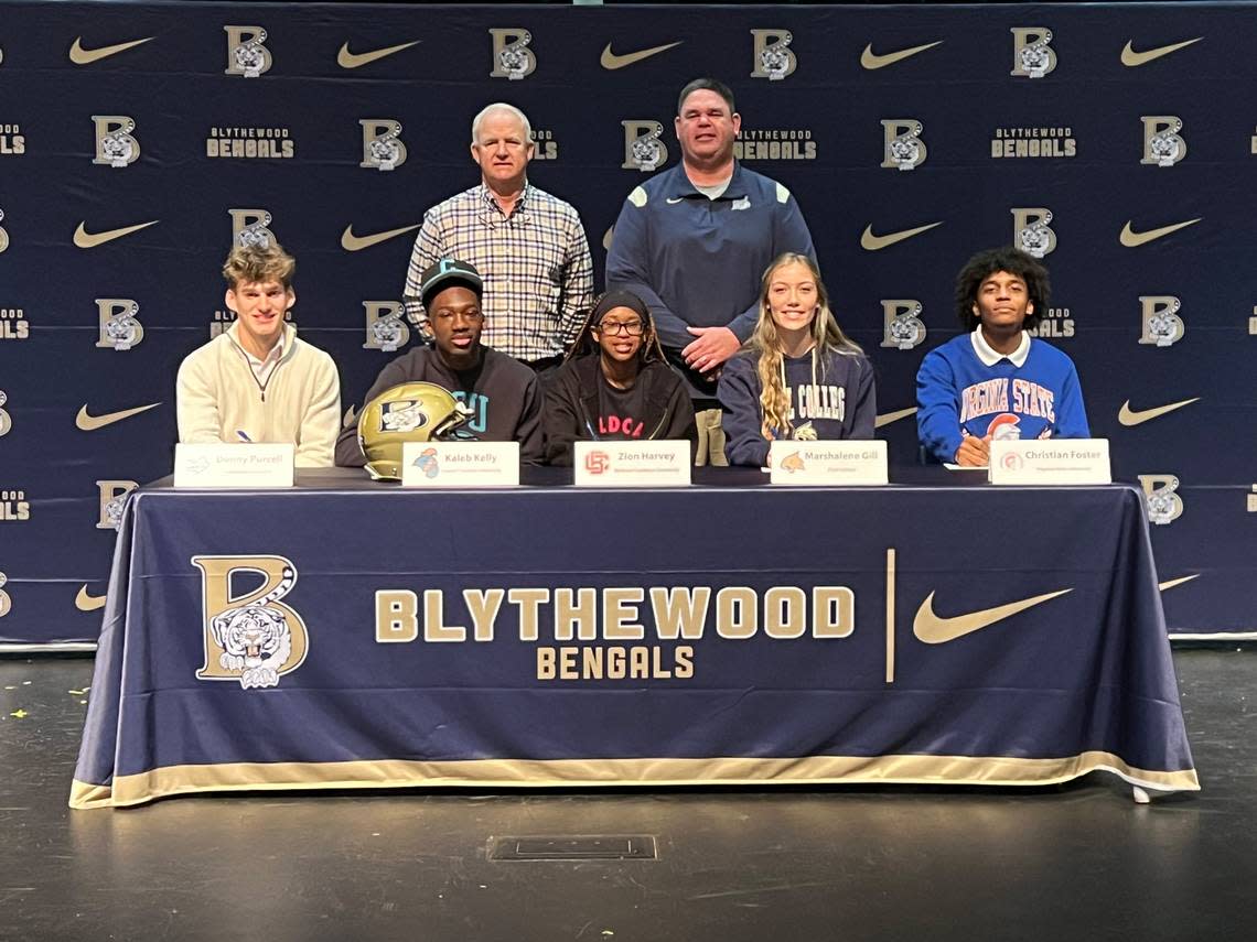 Blythewood athletes sign their letters of intent on first day of late signing period Feb. 7, 2024.