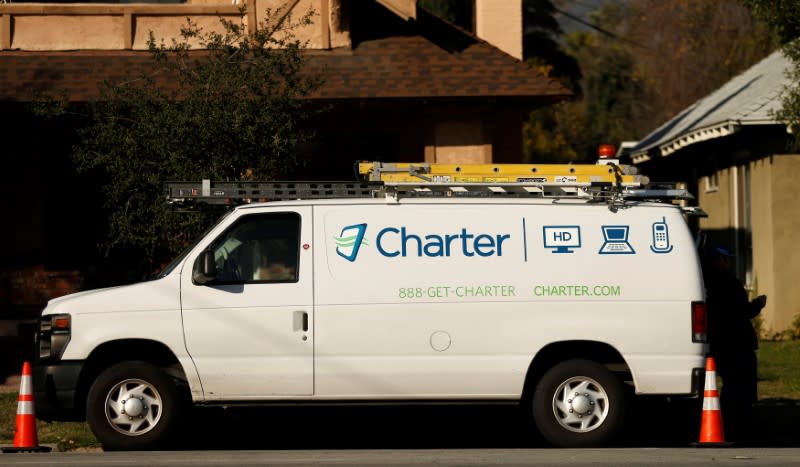 A Charter Communications company service van is pictured in Pasadena, California U.S., January 26, 2017. REUTERS/Mario Anzuoni