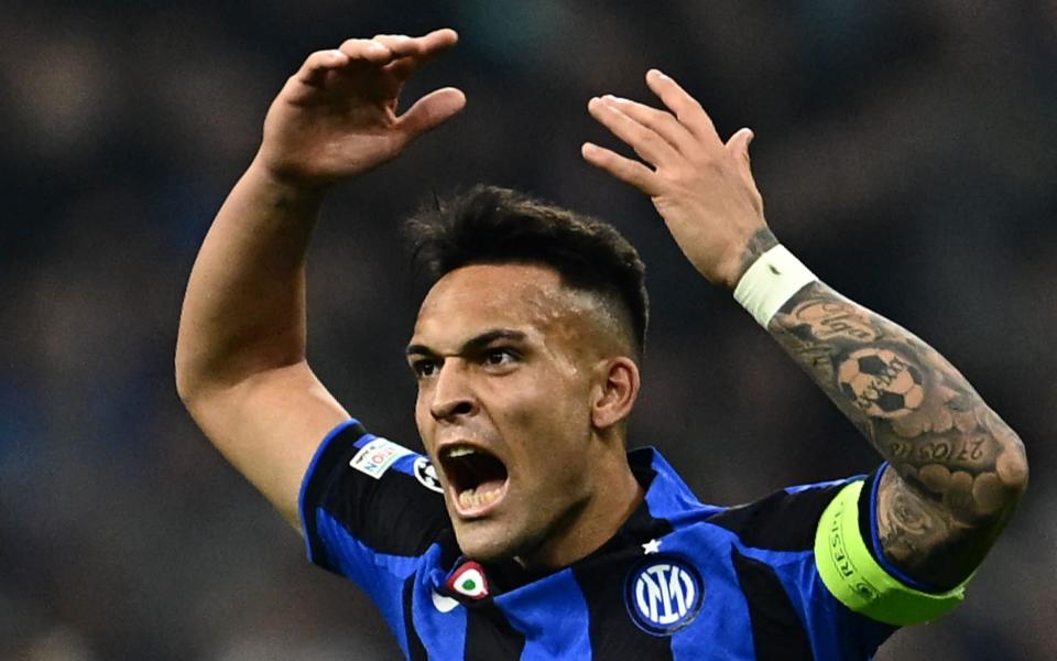 Lautaro Martinez celebrates in the Champions League semi final - 'An earthquake... Enough to make you cry' – Spanish media react to Man City masterclass plus the view from In - AFP/Gabriel Bouys