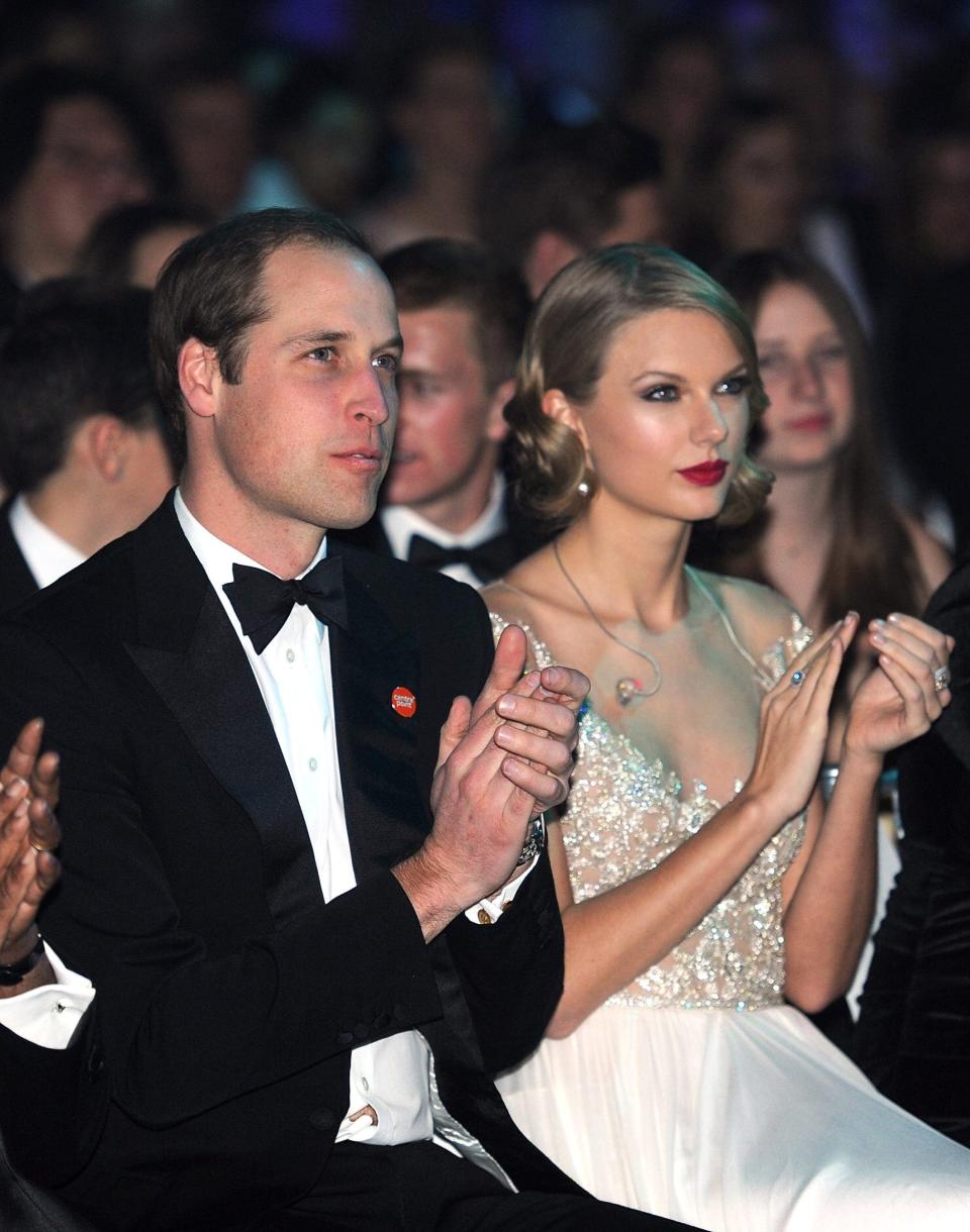 prince william sitting next to taylor swift