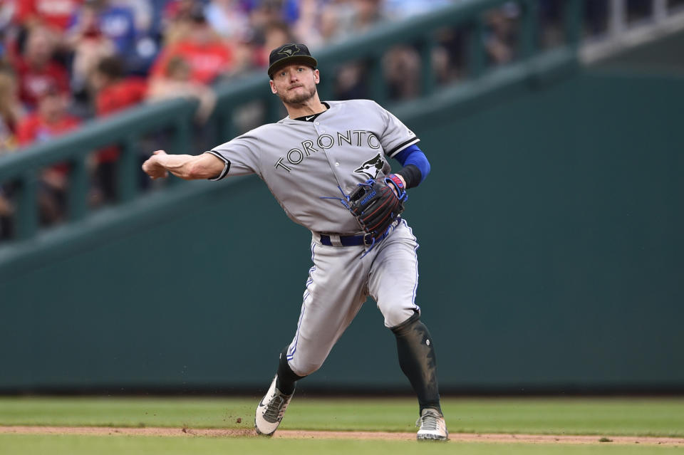 Josh Donaldson is back on the disabled list in Toronto, this time for a calf injury. (AP)