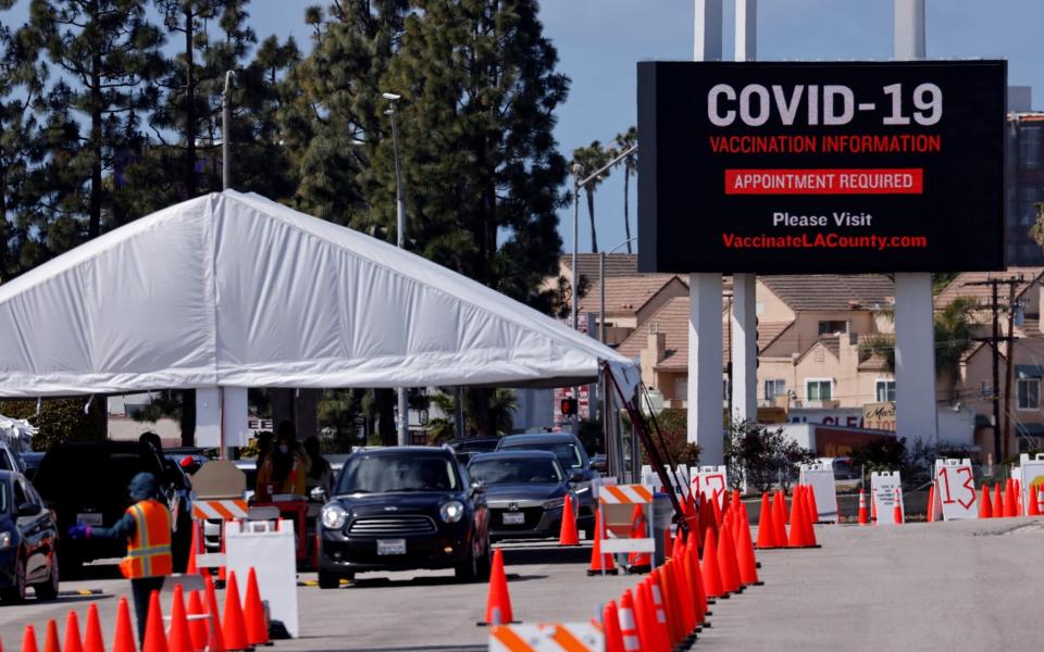 Vaccination center in Los Angeles, California - Mike Blake/REUTERS