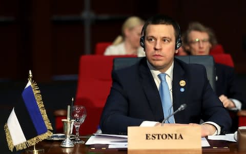 The tenure of Estonian Prime Minister Juri Ratas is under threat from the surging far-Right EKRE party - Credit: Mohamed Abd El Ghany/Reuters