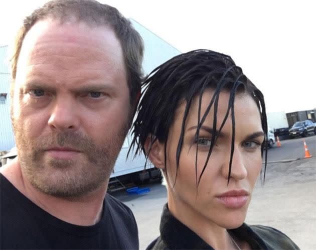 Rainn Wilson was acting out a scene with Ruby when she feared she would drown. Source: @rubyrose/Instagram