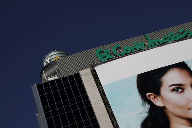 FILE PHOTO: The outside of an El Corte Ingles store is seen in Madrid