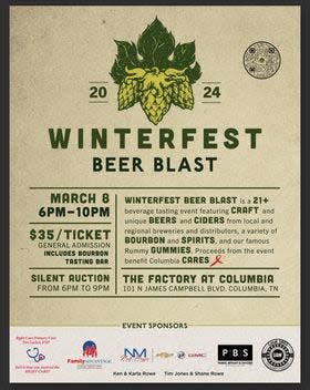 Columbia's Winterfest Beer Blast returns to The Factory, 101 N. James M. Campbell Blvd., starting at 6 p.m. Friday.
