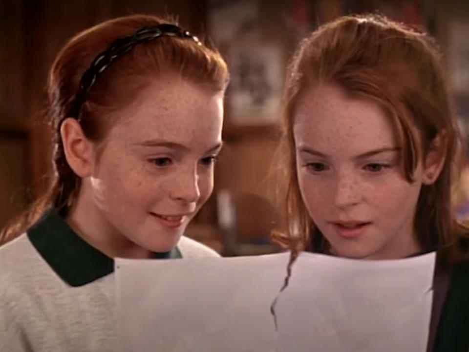 Lindsay Lohan plays Hallie and Annie in "The Parent Trap"