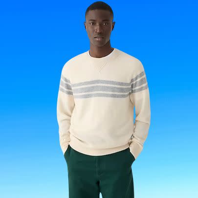A men's cashmere sweatshirt