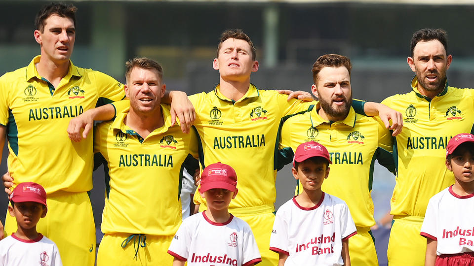 Aussie players, pictured here at the Cricket World Cup.