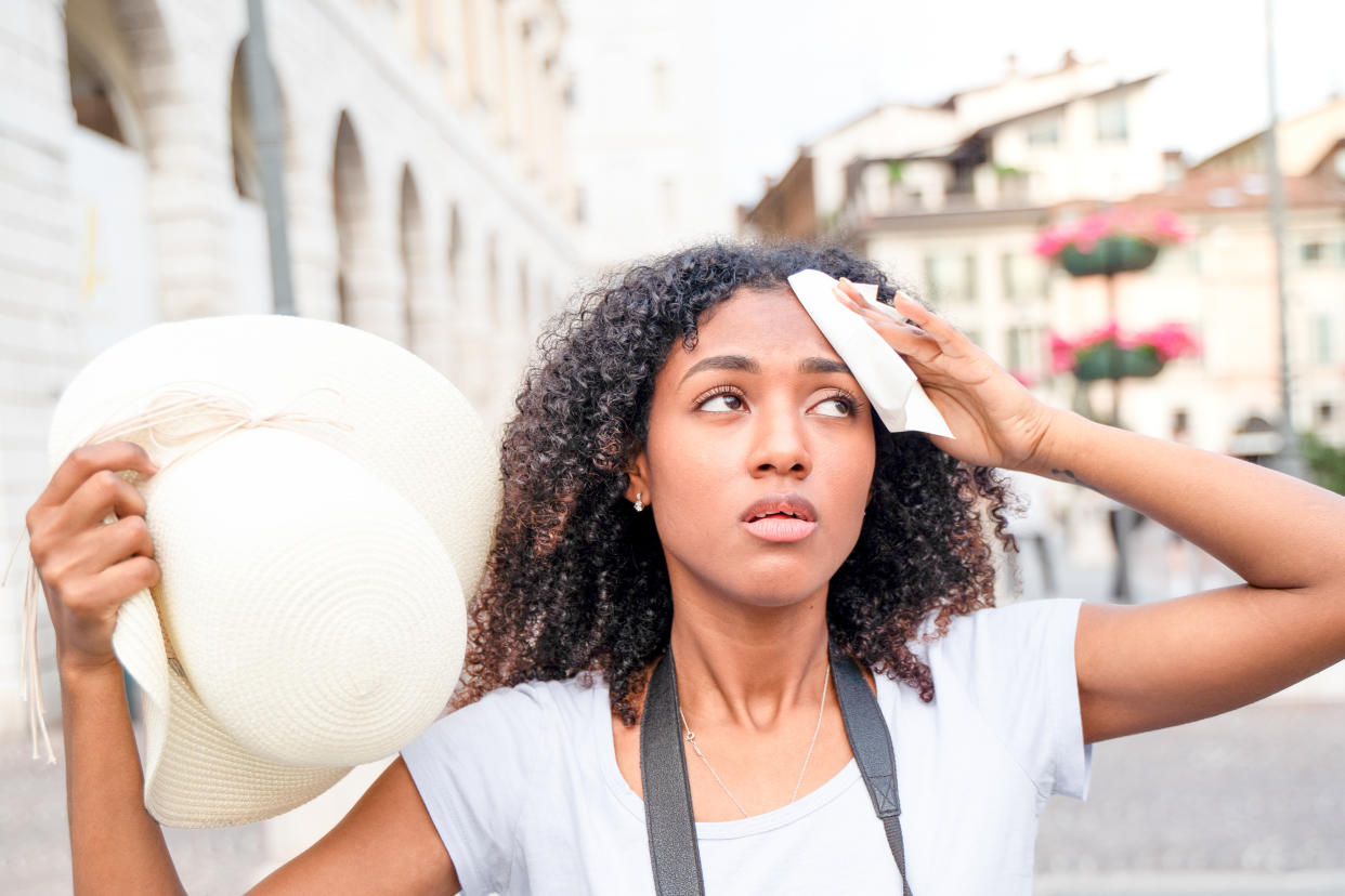 Stay out of the heat if possible during heat waves. (Photo via Getty Images) heat stroke is common 