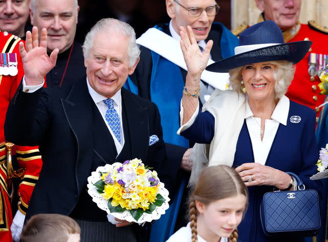 <p>Max Mumby/Indigo/Getty</p> King Charles and Queen Camilla at last year's Royal Maundy Service at York Minster