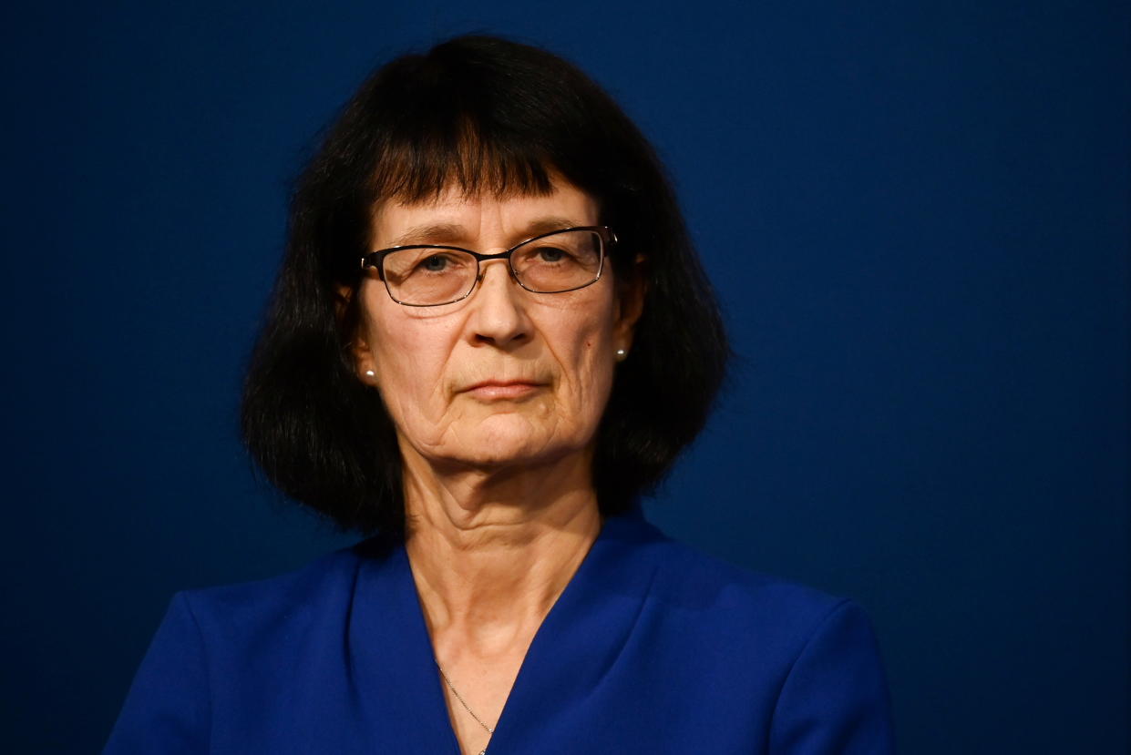 Chief executive of the UK Health Security Agency Dr Jenny Harries, during a media briefing in Downing Street, London, on coronavirus (Covid-19). Picture date: Tuesday October 19, 2021.