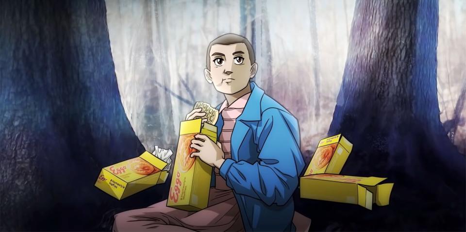 Eleven gets animated for a series of 'Stranger Morning Cartoons' shorts released in 2022