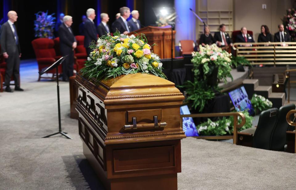 Sister Patricia T. Holland’s funeral service at the Conference Center Theater in Salt Lake City on Friday, July 28, 2023. | Jeffrey D. Allred, Deseret News