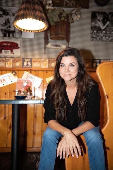 LONG BEACH, CA - SEPTEMBER 19: Portrait of Tiffani Thiessen inside Johnny Rebs' True South on Tuesday, Sept. 19, 2023 in Long Beach, CA. (Mariah Tauger / Los Angeles Times)
