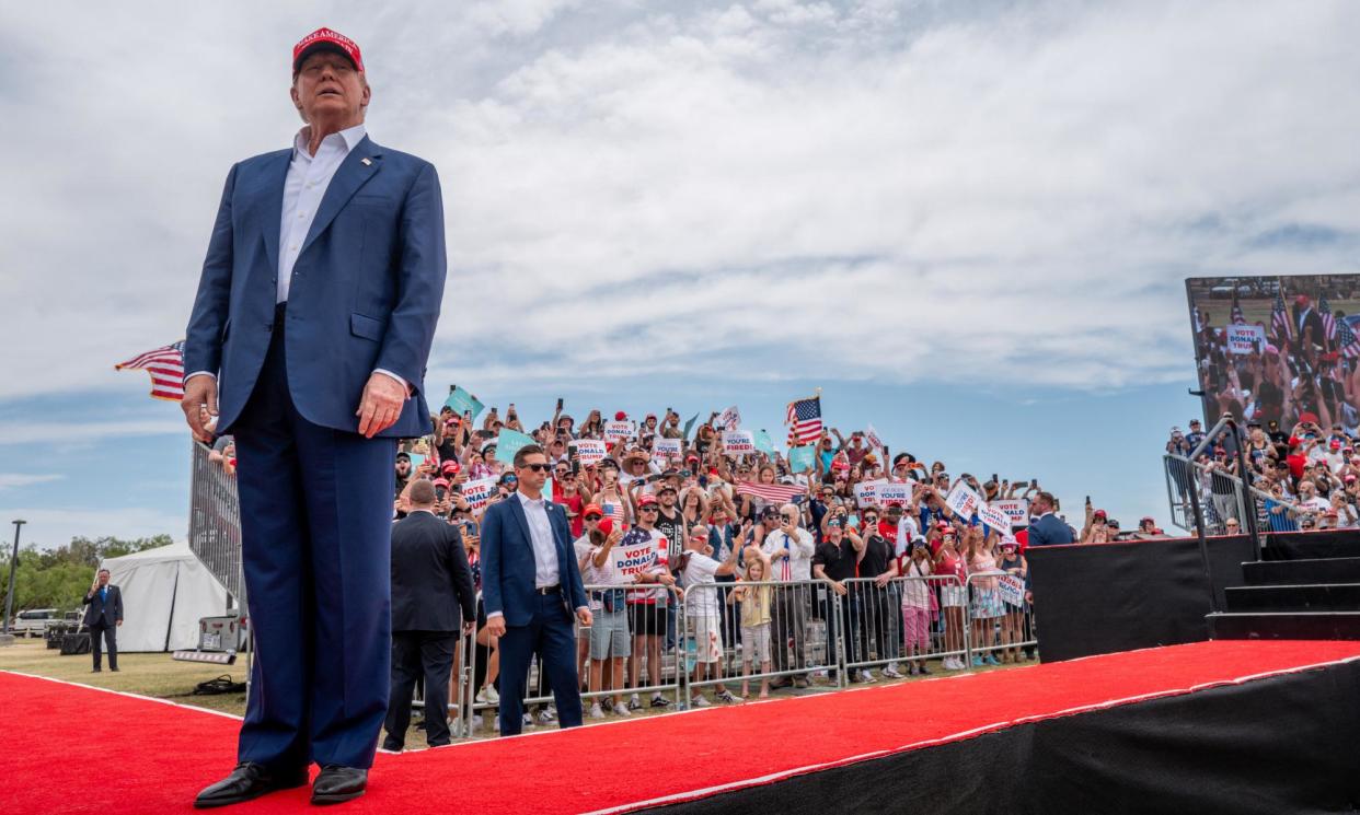 <span>Donald Trump in Las Vegas on 9 June 2024.</span><span>Photograph: Brandon Bell/Getty Images</span>