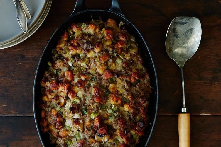 <strong>Get the <a href="http://food52.com/recipes/32021-grandy-s-sausage-stuffing" target="_blank">Grandy's Sausage Stuffing recipe</a> from Cara Nicoletti  via Food52</strong>